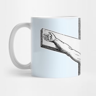 Jesus Christ Nailed to the Cross Sacred Drawing Mug